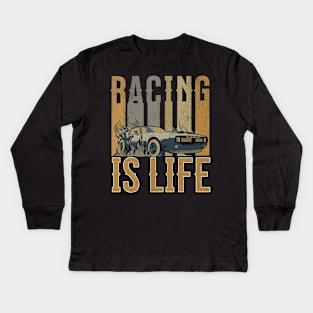 Racing Is Life Kids Long Sleeve T-Shirt